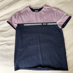Men's Short Sleeve Tee - Lavender and Navy
